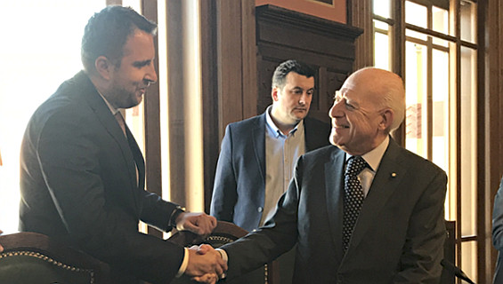 Gradonačelnik Sarajeva Gdin Abdulah Skaka i Sudija Fausto Pocar