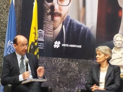 Mr. John Hocking, ICTY Registrar and Ms. Irina Bokova, Director-General of UNESCO