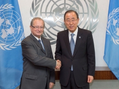 Le Président Carmel Agius rencontre le Secrétaire général de l’ONU, Ban Ki-moon 