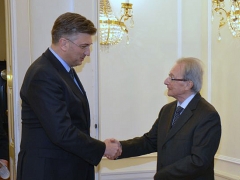 President Agius at the meeting with the Croatian Prime Minister Andrej Plenković
