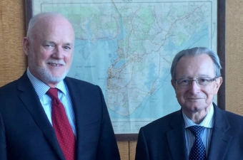 ICTY President Agius at the meeting with the President of the UNGA, Ambassador Peter Thomson (Fiji)